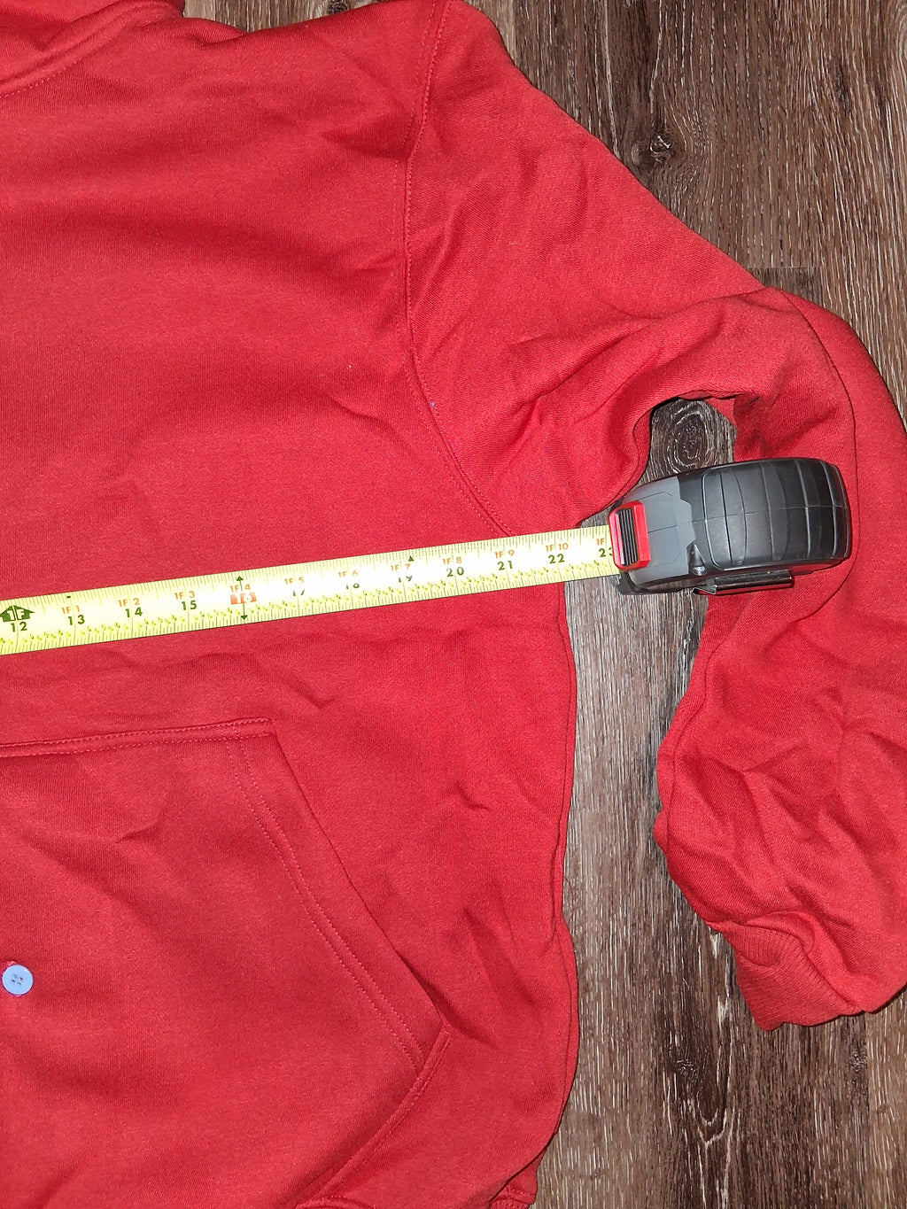 OBC SPLIT RED AND POWDER BLUE FLEECE BUTTON UP  HOODIE