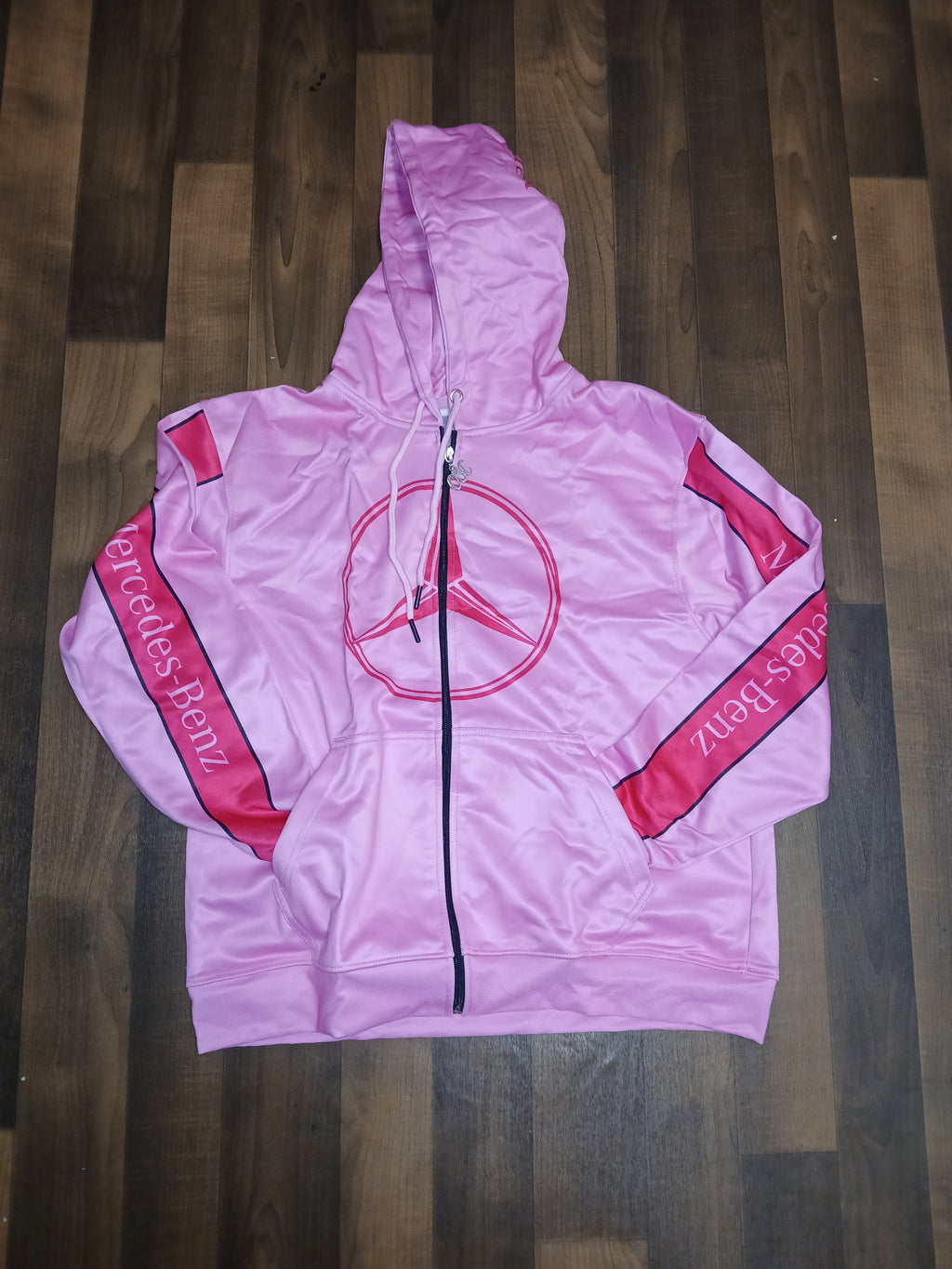 MERCEDES BENZ PINK POLYESTER HOODIE