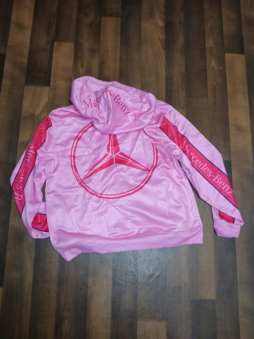 MERCEDES BENZ PINK POLYESTER HOODIE