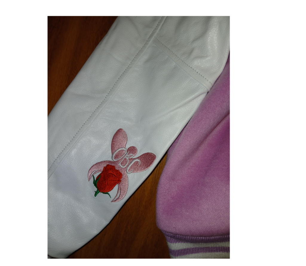 PINK LADIES VARSITY JACKET