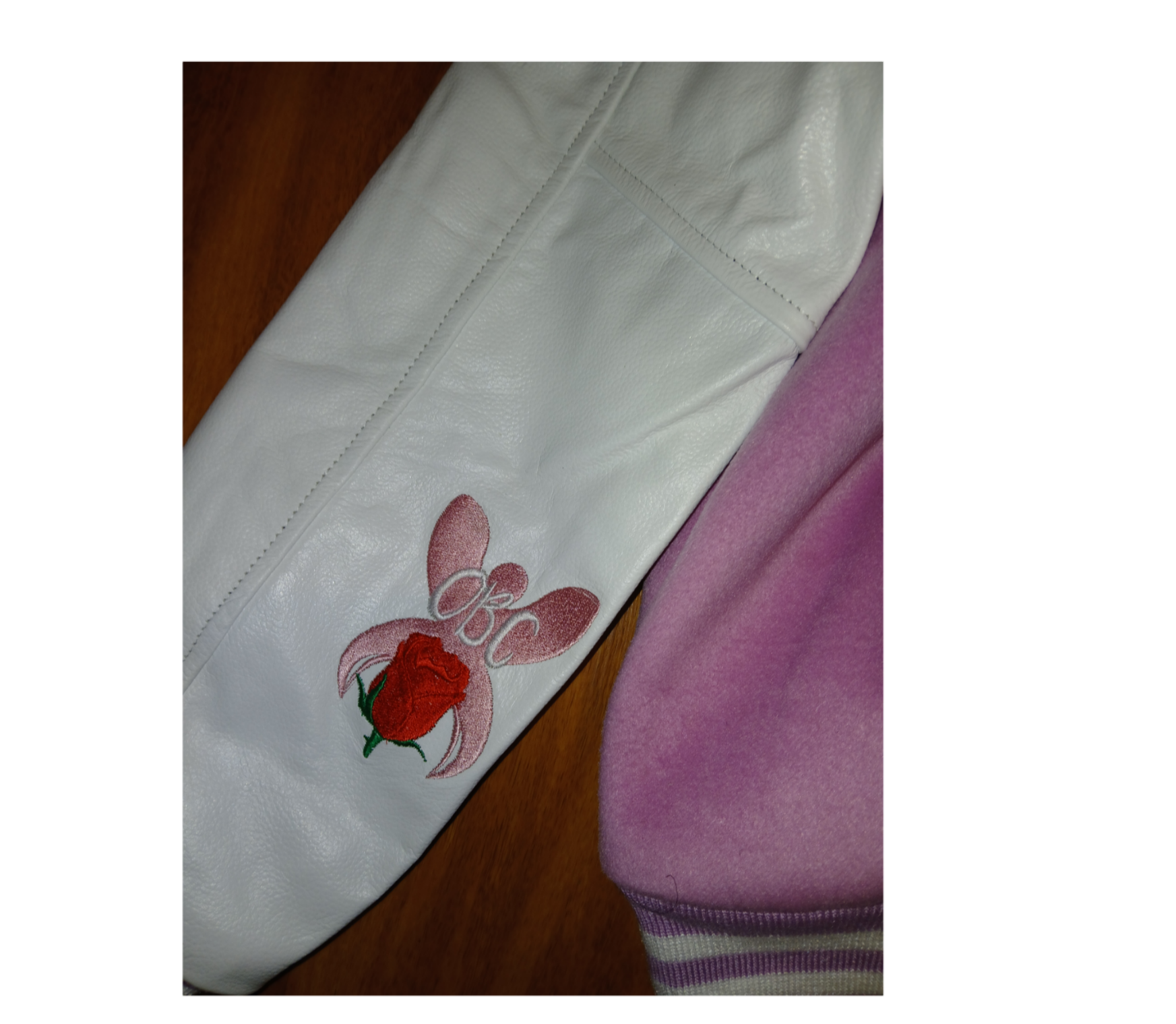 PINK LADIES VARSITY JACKET
