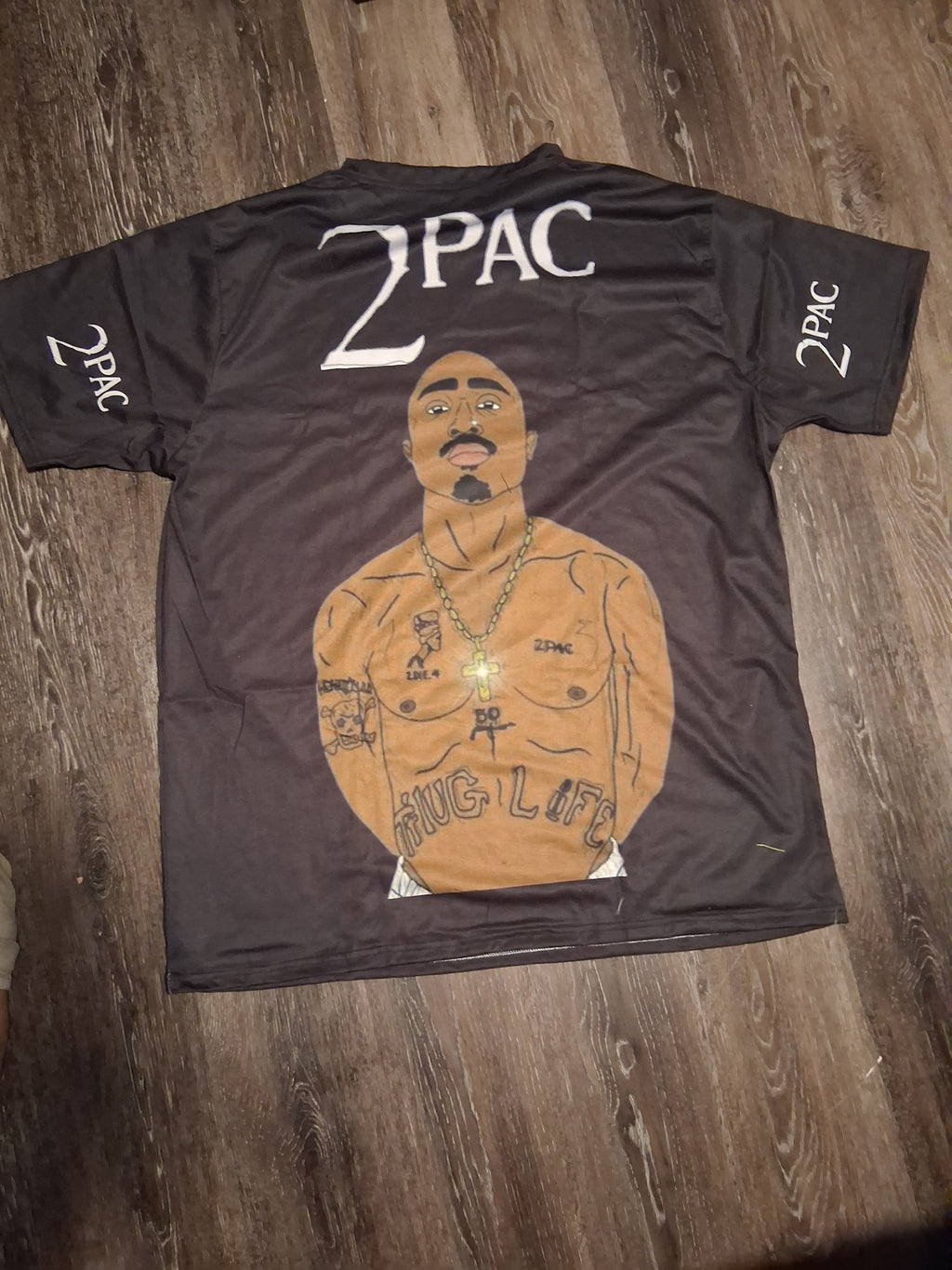 2PAC BLACK POLYESTER TEE