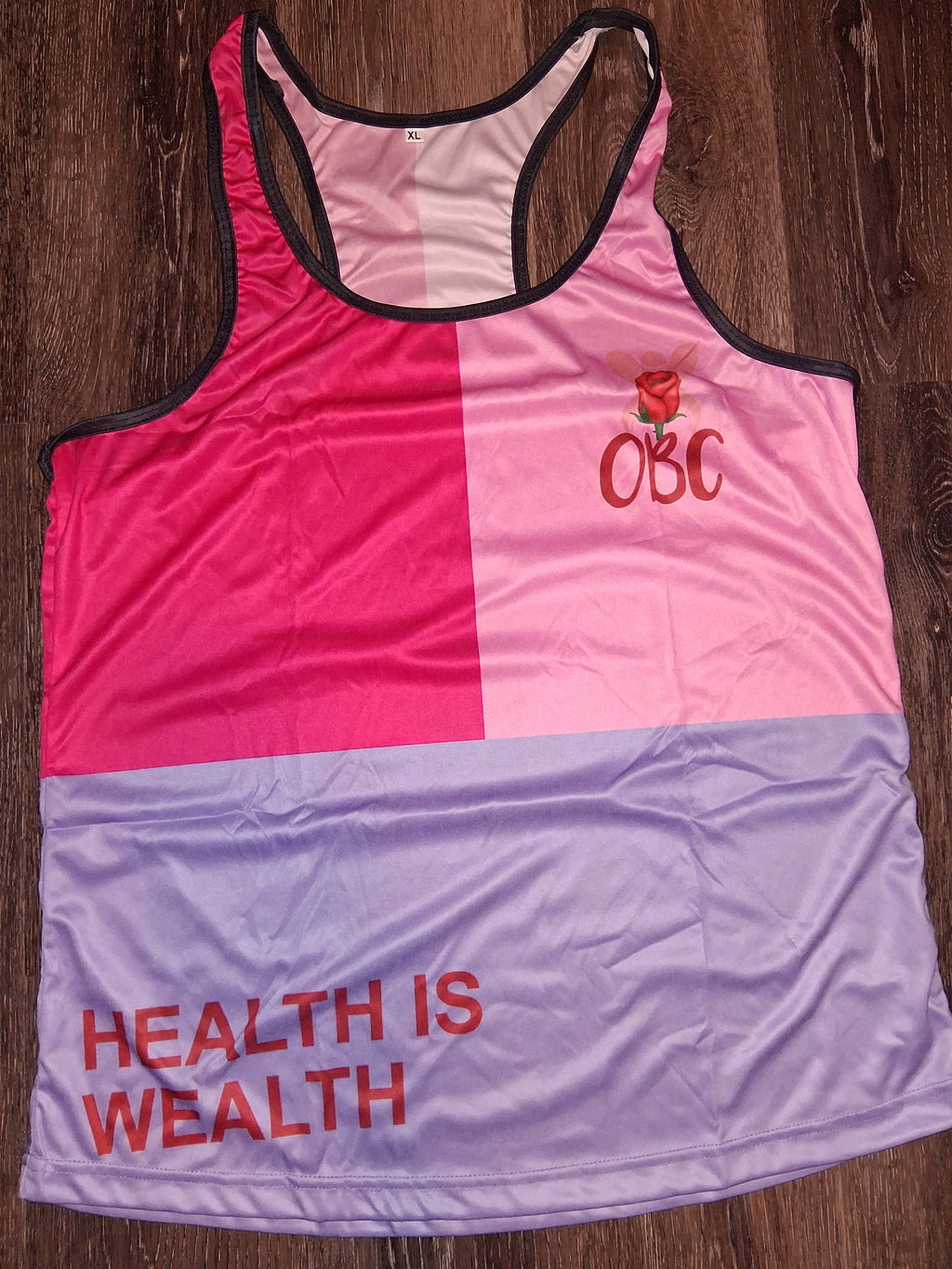 WOMEN'S POLYESTER HEALTH IS WEALTH WORKOUT TANK TOP