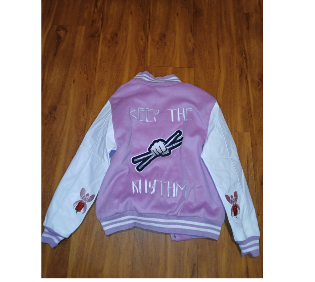 PINK LADIES VARSITY JACKET